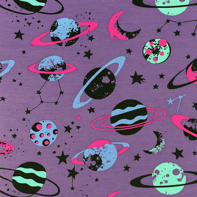 Galaxy Print Purple Kids T-Shirt